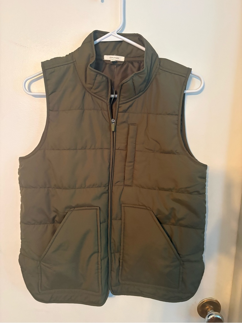 Maurices Olive Green Quilted Women’s Vest size S